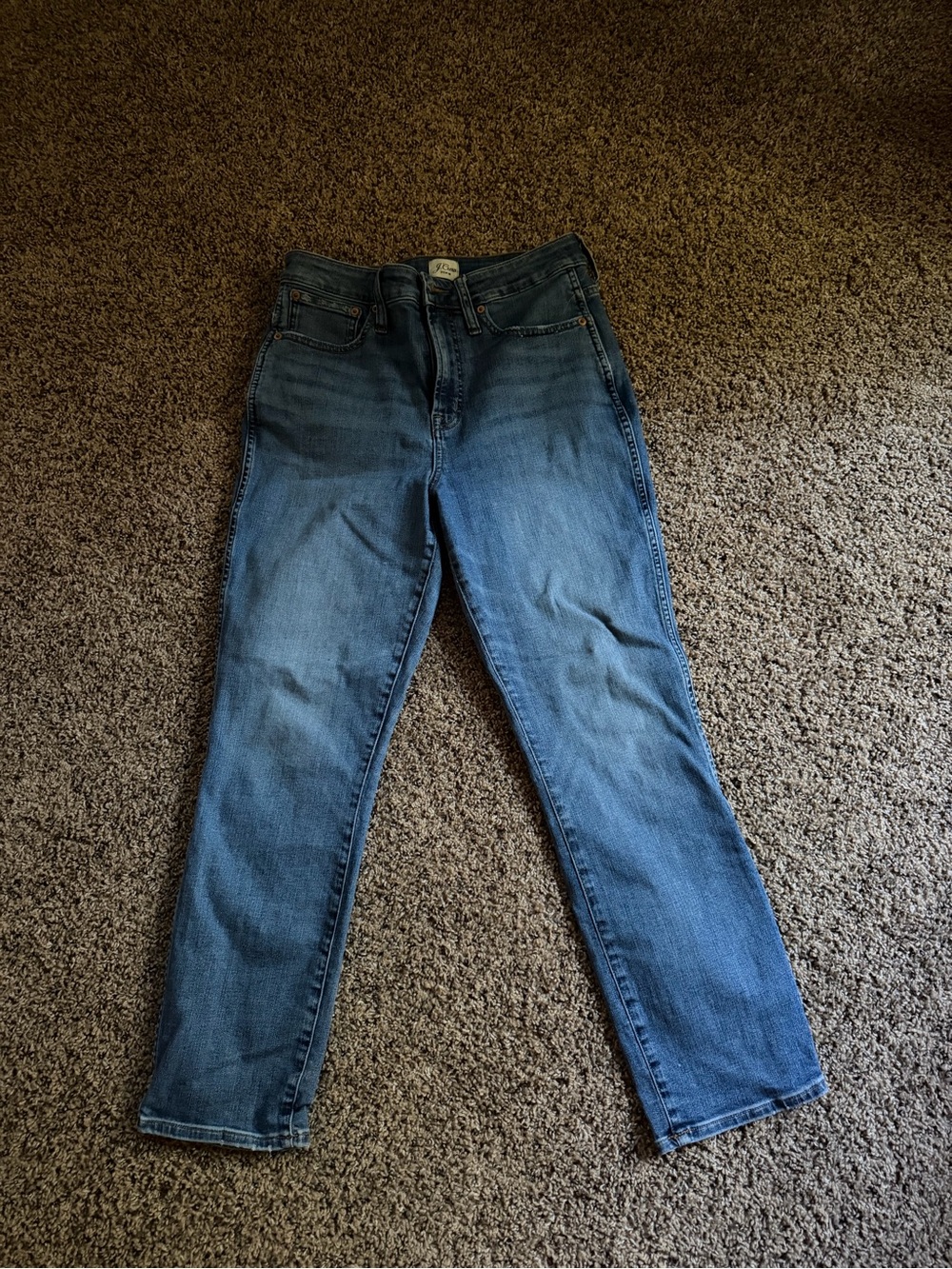 J. Crew Women's Straight-Leg Blue Jeans